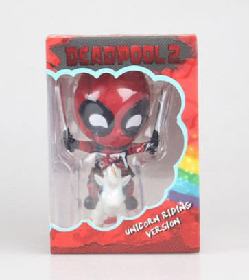 Deadpool Riding Unicorn Figure