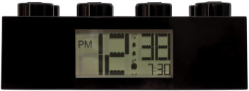 Lego Black Brick Light Up Alarm Clock