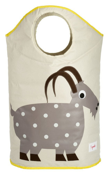 3 Sprouts Canvas Storage Laundry Hamper Goat