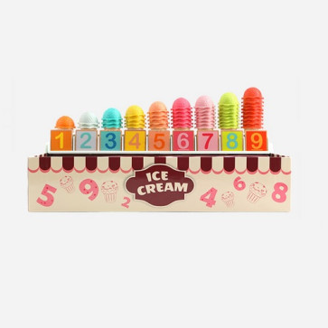 Kids Ice Cream Stand Playset Learn Math Logic Colors Numbers