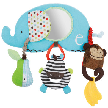 Skip Hop Alphabet Zoo Stroller Bar Toys Elephant Mirror