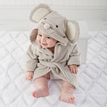 Baby Aspen Squeaky Clean Mouse Hooded Spa Robe