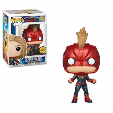 Funko Pop! Marvel: Captain Marvel - Captain Marvel Masked Chase Bobblehead