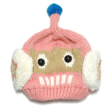 Soft Robot Knitted Hat & Scarf Set Kids Baby 6-24 mos