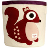 3 Sprouts Canvas Storage Bin Squirrel