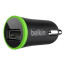 Belkin Car Micro Charger Black 2.1 AMP for Apple and Android Devices
