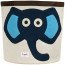 3 Sprouts Canvas Storage Bin Elephant Navy
