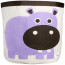 3 Sprouts Canvas Storage Bin Hippo