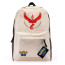 Pokemon Go White Canvas Backpack - Team Valor Red